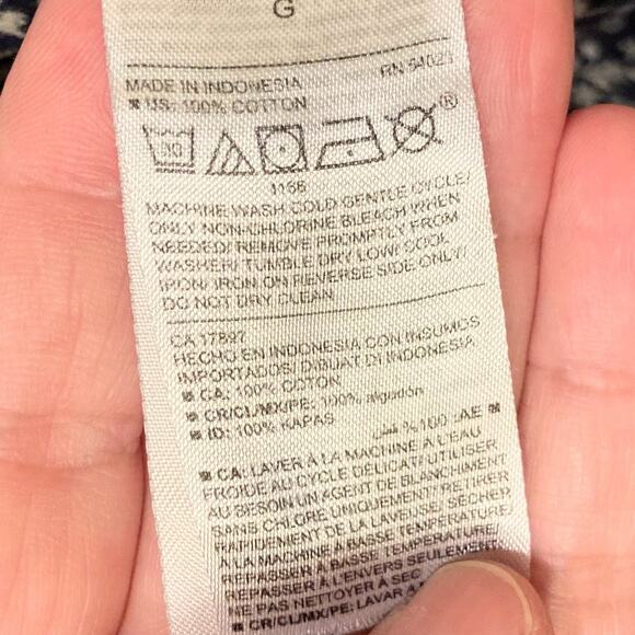 Old Navy Oversized Ditsy-Floral Corduroy Tie-Sleeve Top Size L EUC - Picture 7 of 8